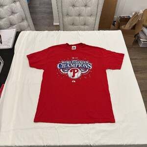 2008 Philadelphia Phillies World Series Champions Majestic Tee L,